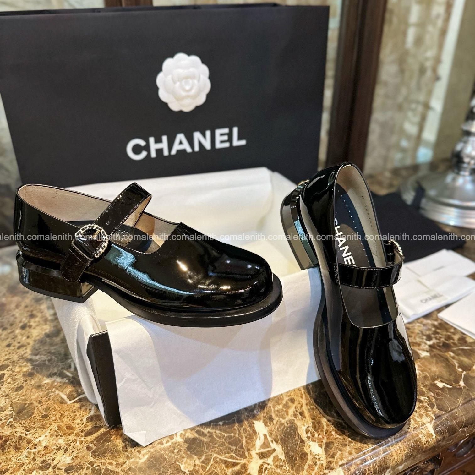 Chanel 25 Patent Leather Mary Janes